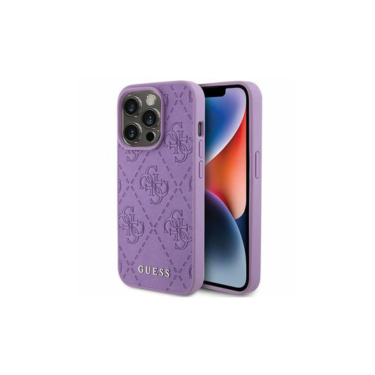 Guess GUHCP15LP4EPMU iPhone 15 Pro 6.1 készülékhez kemény bőr tok 4G bélyegzett világos lila -  iPhone 15 Pro tok a Domshop kínálatából