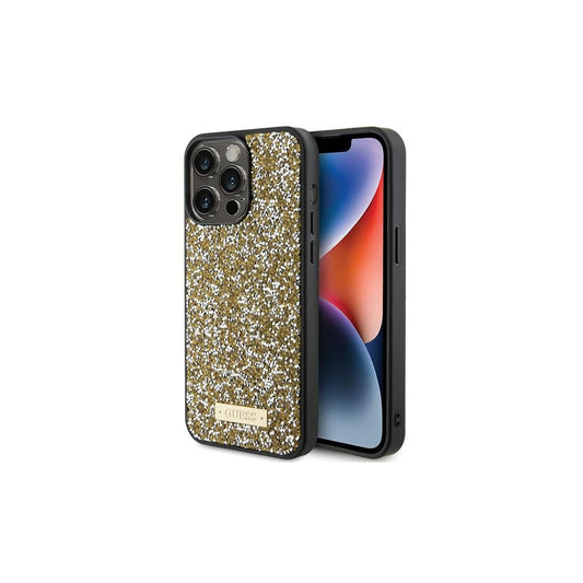 Guess GUHCP15LPFGSBSD iPhone 15 Pro készülékhez 6.1" kemény tok Rhinestone Metal Logo sárga -  iPhone 15 Pro tok a Domshop kínálatából