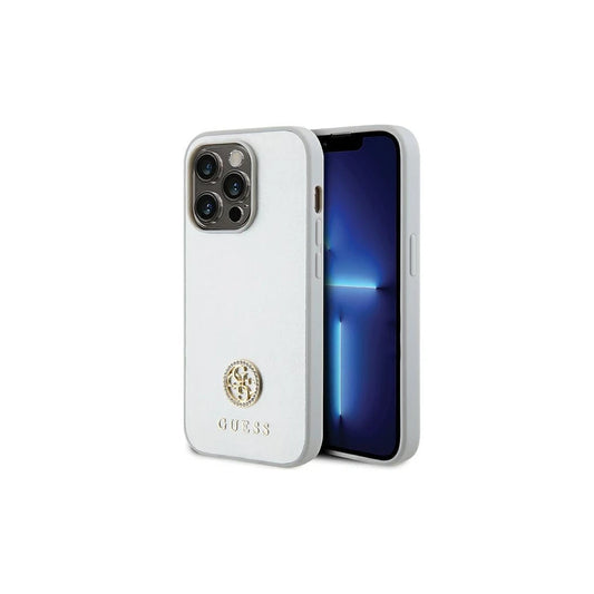 Guess GUHCP15LPS4DGPS iPhone 15 Pro 6.1 készülékhez kemény tok Strass Metal Logo ezüst -  iPhone 15 Pro tok a Domshop kínálatából