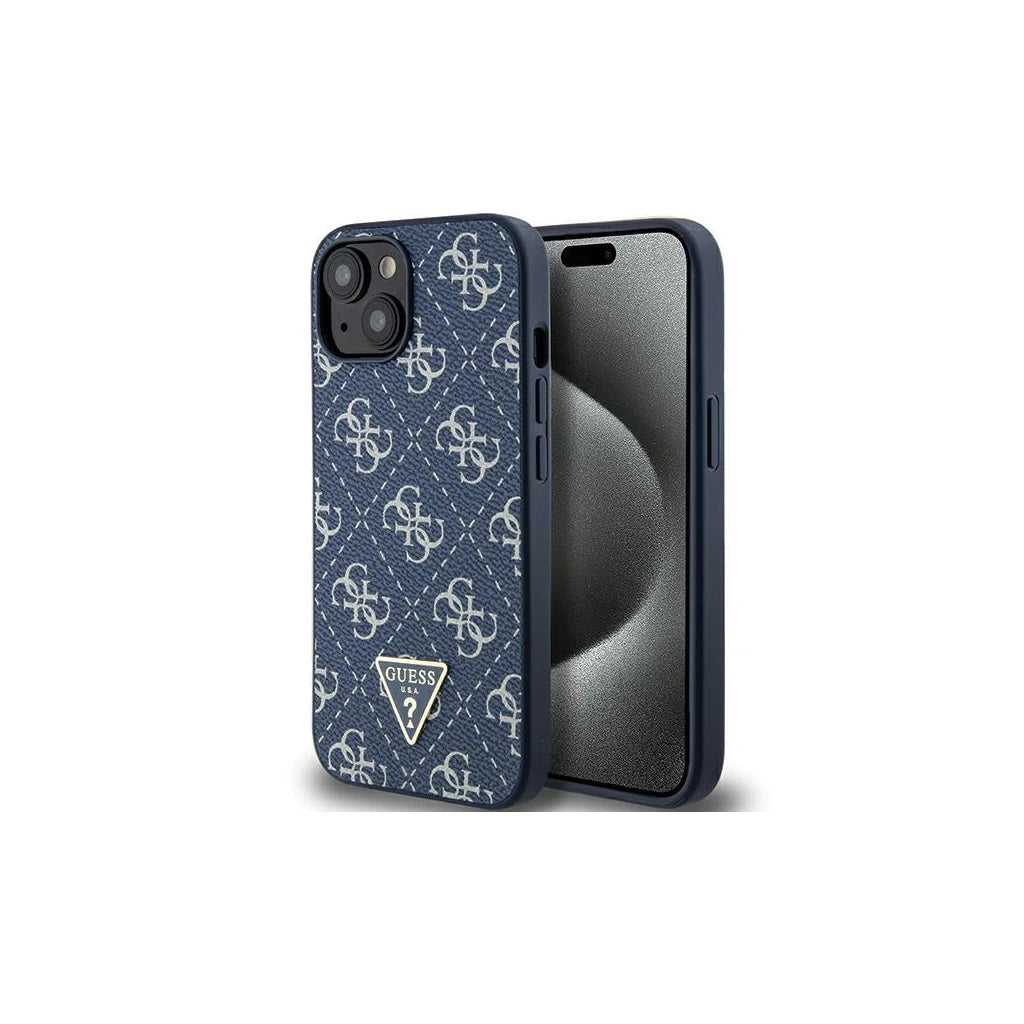 Guess GUHCP15MPG4GPB iPhone 15 Plus / 14 Plus 6.7″ készülékhez kemény tok 4G Triangle Metal Logo kék -  iPhone 14 Plus/15Plus tok a Domshop kínálatából