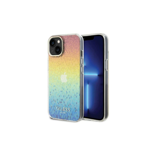 Guess GUHCP15SHDECMI iPhone 15/14/13 6.1" készülékhez kemény tok IML Faceted Mirror Disco Iridesc -  iPhone 13/14/15 tok a Domshop kínálatából