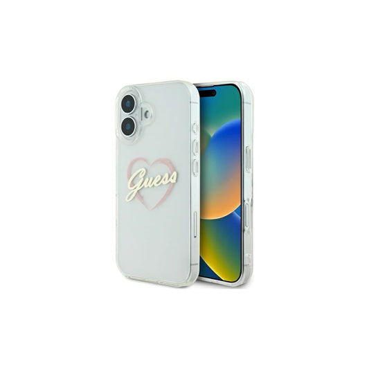 Guess GUHCP16SHCHGSPT iPhone 16 (6.1") készülékhez IML Heart kemény tok, átlátszó -  iPhone 16 tok a Domshop kínálatából