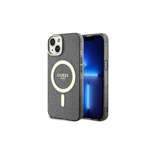 Guess GUHMP14MHCMCGK iPhone 14 Plus / 15 Plus készülékhez 6.7" Glitter Gold MagSafe kemény tok fekete -  iPhone 14 Plus/15Plus tok a Domshop kínálatából