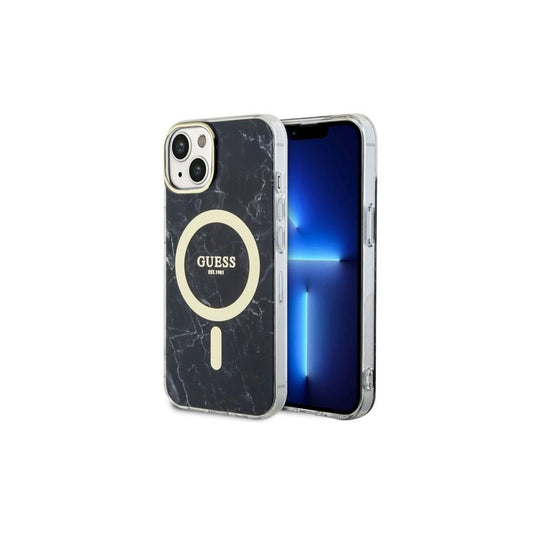 Guess GUHMP14MPCUMAK iPhone 14 Plus/15 Plus 6.7" készülékhez Marble MagSafe kemény tok fekete -  iPhone 14 Plus/15Plus tok a Domshop kínálatából