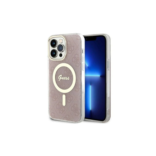 Guess GUHMP14XH4STP iPhone 14 Pro Max 6.7 készülékhez kemény tok 4G MagSafe rózsaszín -  iPhone 14 Pro Max tok a Domshop kínálatából