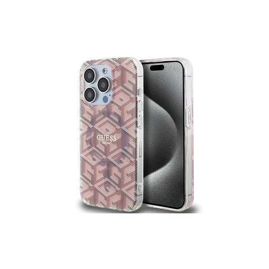 Guess GUHMP15LHGCUSTGP iPhone 15 Pro 6.1" készülékhez kemény tok IML GCube MagSafe rózsaszín -  iPhone 15 Pro tok a Domshop kínálatából