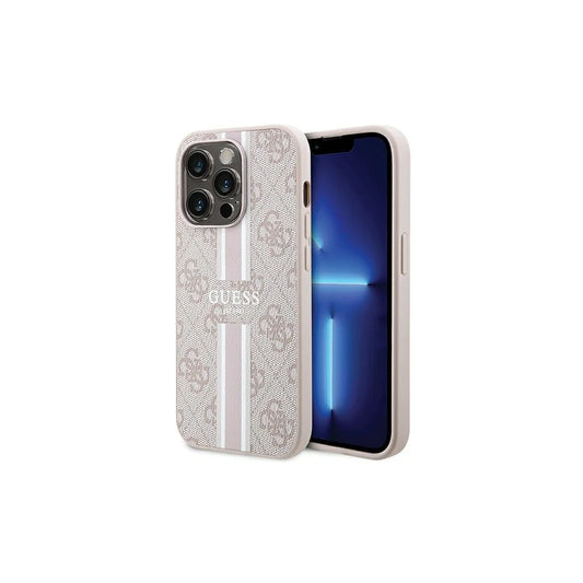Guess GUHMP15LP4RPSP iPhone 15 Pro 6.1" készülékhez kemény tok 4G Printed Stripes MagSafe rózsaszín -  iPhone 15 Pro tok a Domshop kínálatából