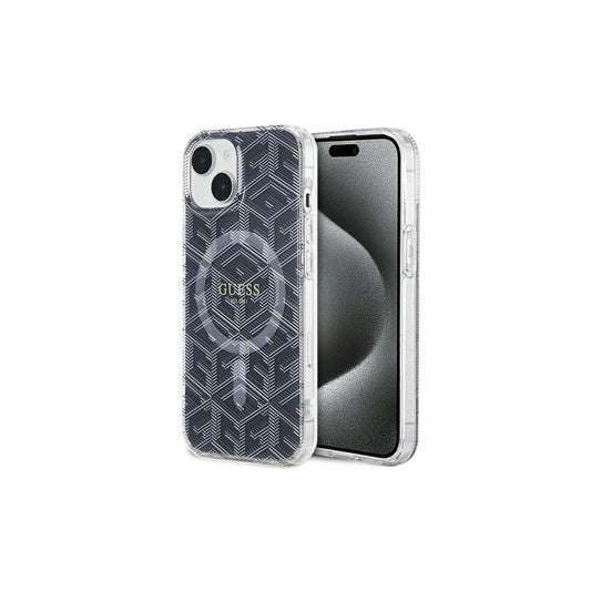 Guess GUHMP15SHGCUSTGK iPhone 15 / 14 / 13 6.1 készülékhez kemény tok IML GCube MagSafe fekete -  iPhone 13/14/15 tok a Domshop kínálatából