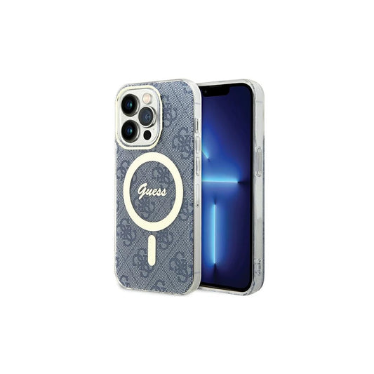 Guess GUHMP15XH4STB iPhone 15 Pro Max 6.7" készülékhez kemény tok IML 4G MagSafe kék -  iPhone 15 Pro Max tok a Domshop kínálatából