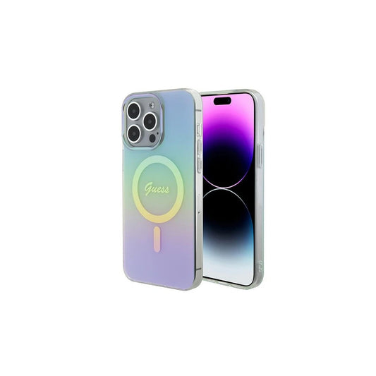 Guess GUHMP15XHITSQ iPhone 15 Pro Max készülékhez kemény tok IML Iridescent MagSafe türkiz -  iPhone 15 Pro Max tok a Domshop kínálatából