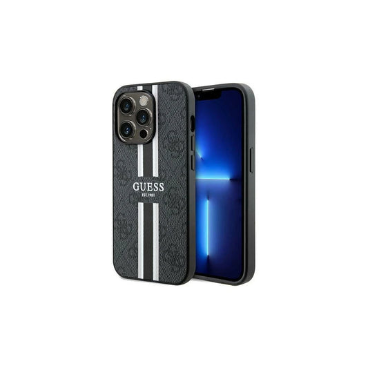 Guess GUHMP15XP4RPSK iPhone 15 Pro Max 6.7" készülékhez kemény tok 4G Printed Stripes fekete -  iPhone 15 Pro Max tok a Domshop kínálatából