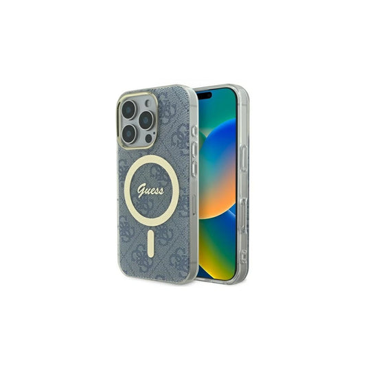 Guess GUHMP16LH4STB iPhone 16 Pro 6.3" készülékhez kemény tok kék IML 4G MagSafe -  iPhone 16 Pro tok a Domshop kínálatából