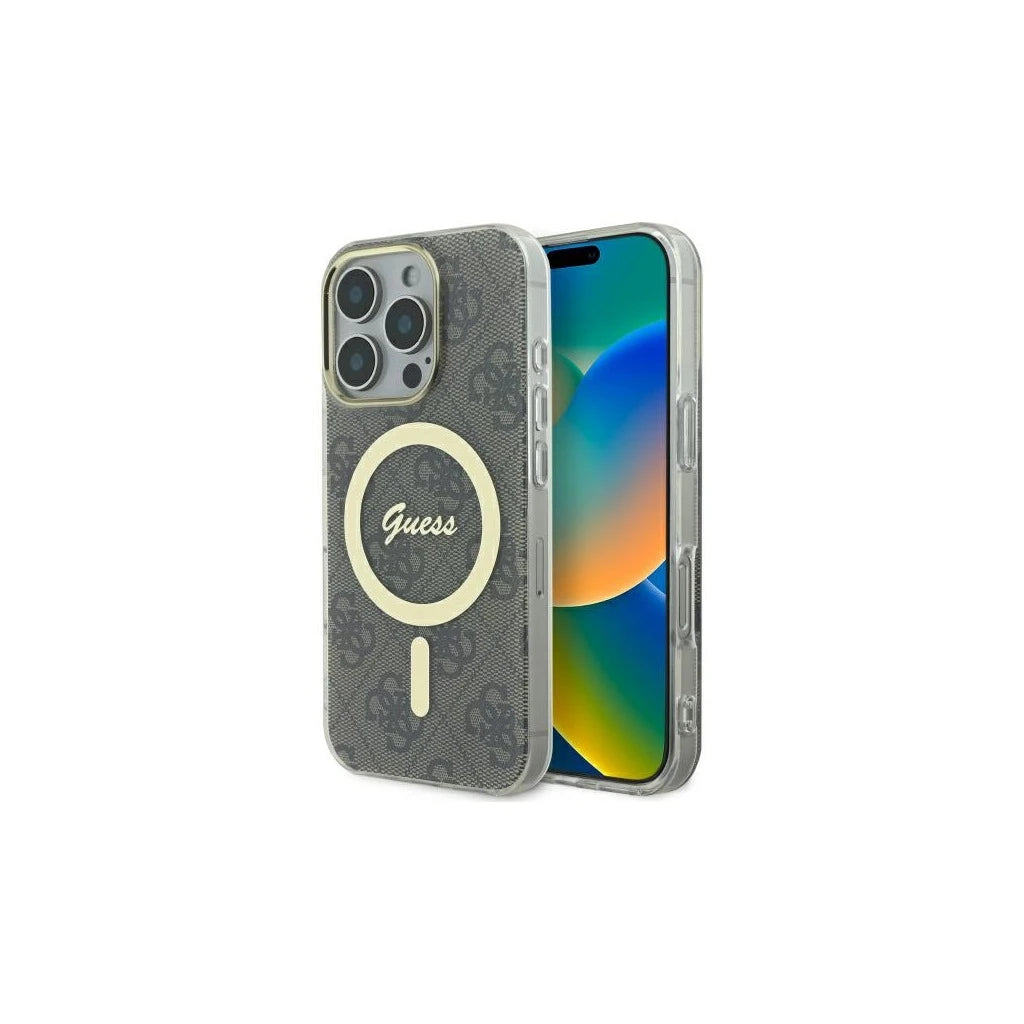 Guess GUHMP16LH4STW iPhone 16 Pro készülékhez 6.3" keménytok IML 4G MagSafe barna -  iPhone 16 Pro tok a Domshop kínálatából