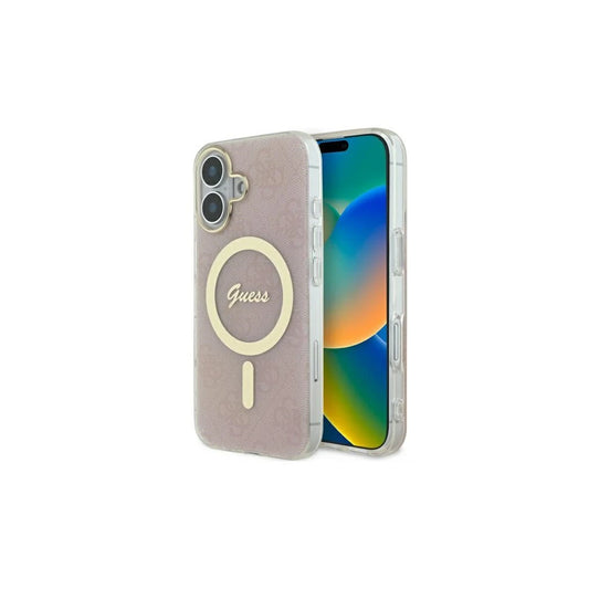 Guess GUHMP16SH4STP iPhone 16 6.1" készülékhez kemény tok IML 4G MagSafe rózsaszín -  iPhone 16 tok a Domshop kínálatából