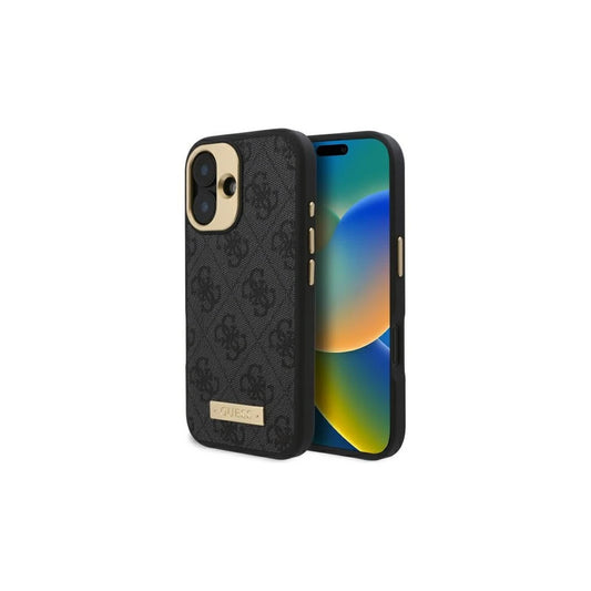 Guess GUHMP16SU4GPRK iPhone 16 6.1" készülékhez kemény tok 4G Logo Plate MagSafe fekete -  iPhone 16 tok a Domshop kínálatából