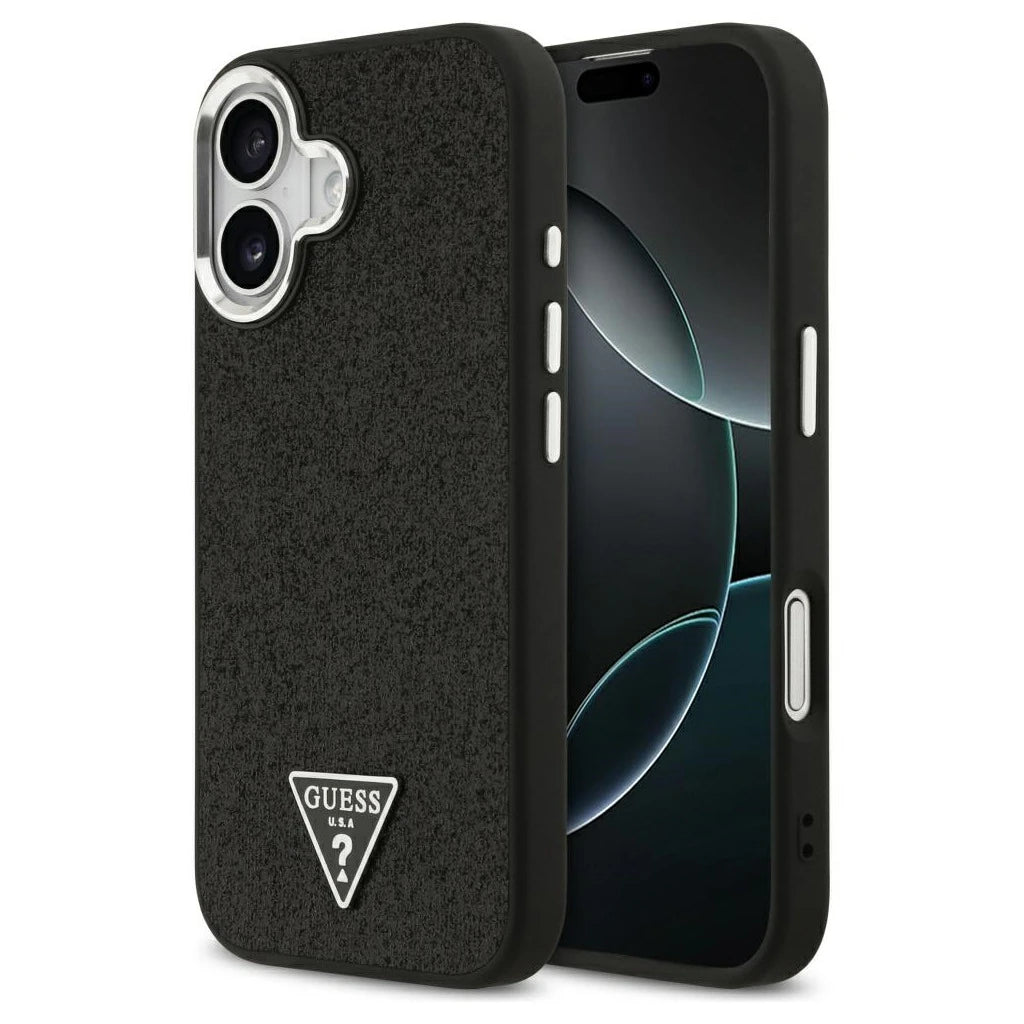 Guess Glitter Triangle Logo MagSafe tok iPhone 17 készülékhez fekete -  iPhone 17 tok a Domshop kínálatából