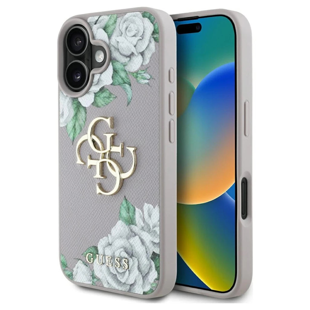 Guess Grained Roses Big 4G logo tok iPhone 16 készülékhez lila -  iPhone 16 tok a Domshop kínálatából