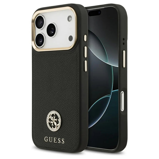 Guess Grained Strass Logo MagSafe tok iPhone 17 Pro készülékhez fekete -  iPhone 17 Pro tok a Domshop kínálatából