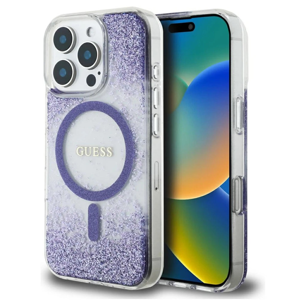 Guess HC Resin Bottom Glitter tok iPhone 16 Pro Max készülékhez MagSafe lila -  iPhone 16 Pro Max tok a Domshop kínálatából
