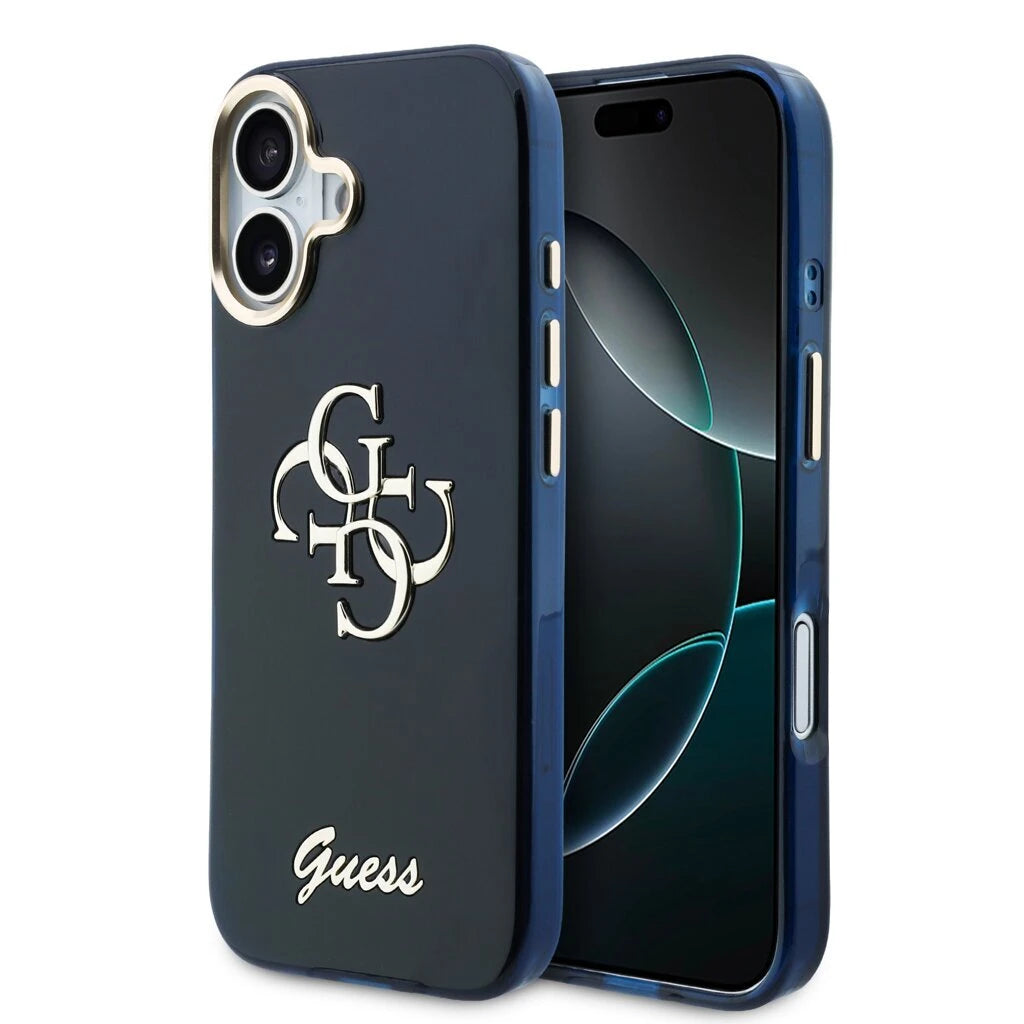 Guess IML 4G Script Metal Logo tok iPhone 17 készülékhez kék -  iPhone 17 tok a Domshop kínálatából
