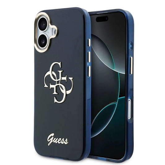 Guess IML 4G Script Metal Logo tok iPhone 17 készülékhez kék -  iPhone 17 tok a Domshop kínálatából