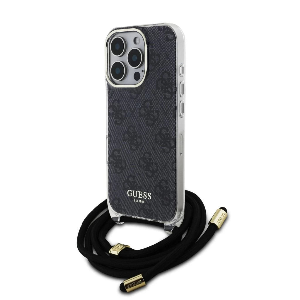 Guess IML 4G nyomtatott vállpántos tok iPhone 16 Pro készülékhez fekete -  iPhone 16 Pro tok a Domshop kínálatából