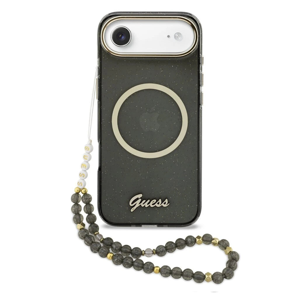 Guess IML Glitter Script Strap MagSafe tok iPhone Air készülékhez, fekete -  iPhone 17 Air tok a Domshop kínálatából