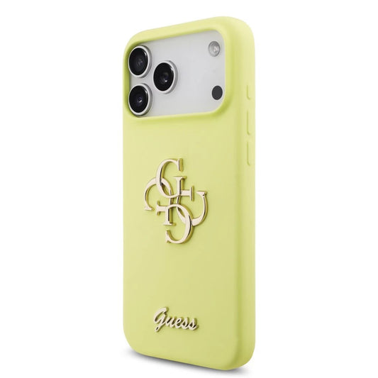 Guess Liquid Silicone 4G Metal Logo tok iPhone 17 Pro Max készülékhez sárga -  iPhone 17 Pro Max tok a Domshop kínálatából