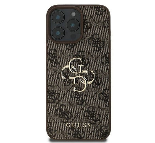Guess PU 4G Metal Logo Apple iPhone 16 Pro hátlap tok, barna -  iPhone 16 Pro tok a Domshop kínálatából