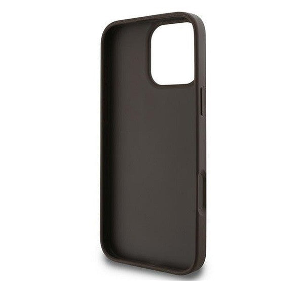 Guess PU 4G Metal Logo Apple iPhone 16 Pro hátlap tok, barna -  iPhone 16 Pro tok a Domshop kínálatából