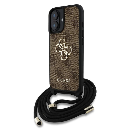 Guess PU 4G Metal Logo Crossbody Strap tok iPhone 16 készülékhez barna -  iPhone 16 tok a Domshop kínálatából