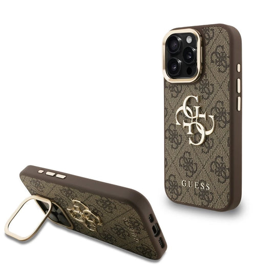 Guess PU 4G Metal Logo Stand Camera Frame tok iPhone 16 Pro készülékhez barna -  iPhone 16 Pro tok a Domshop kínálatából