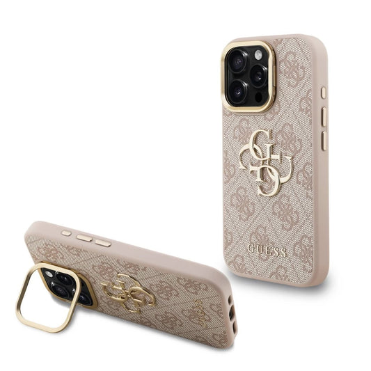 Guess PU 4G Metal Logo Stand Camera Frame tok iPhone 16 Pro készülékhez rózsaszín -  iPhone 16 Pro tok a Domshop kínálatából