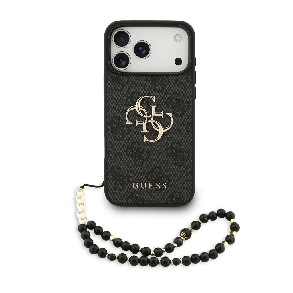 Guess PU 4G Metal Logo Strap hátsó tok iPhone 17 Pro Max készülékhez fekete -  iPhone 17 Pro Max tok a Domshop kínálatából