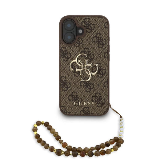 Guess PU 4G Metal Logo Strap tok iPhone 16 készülékhez barna -  iPhone 16 tok a Domshop kínálatából