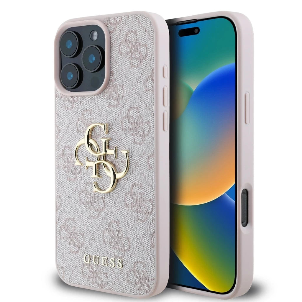 Guess PU 4G Metal Logo tok iPhone 16 Pro készülékhez rózsaszín -  iPhone 16 Pro tok a Domshop kínálatából