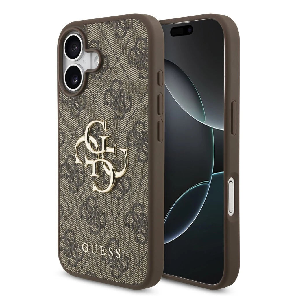 Guess PU 4G Metal Logo tok iPhone 17 készülékhez barna -  iPhone 17 tok a Domshop kínálatából