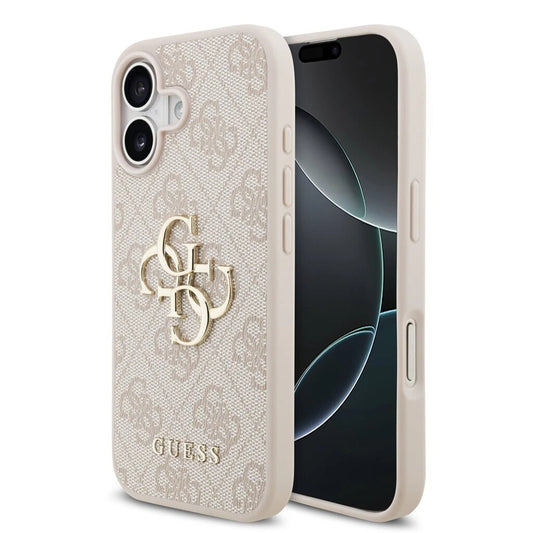 Guess PU 4G Metal Logo tok iPhone 17 készülékhez rózsaszín -  iPhone 17 tok a Domshop kínálatából