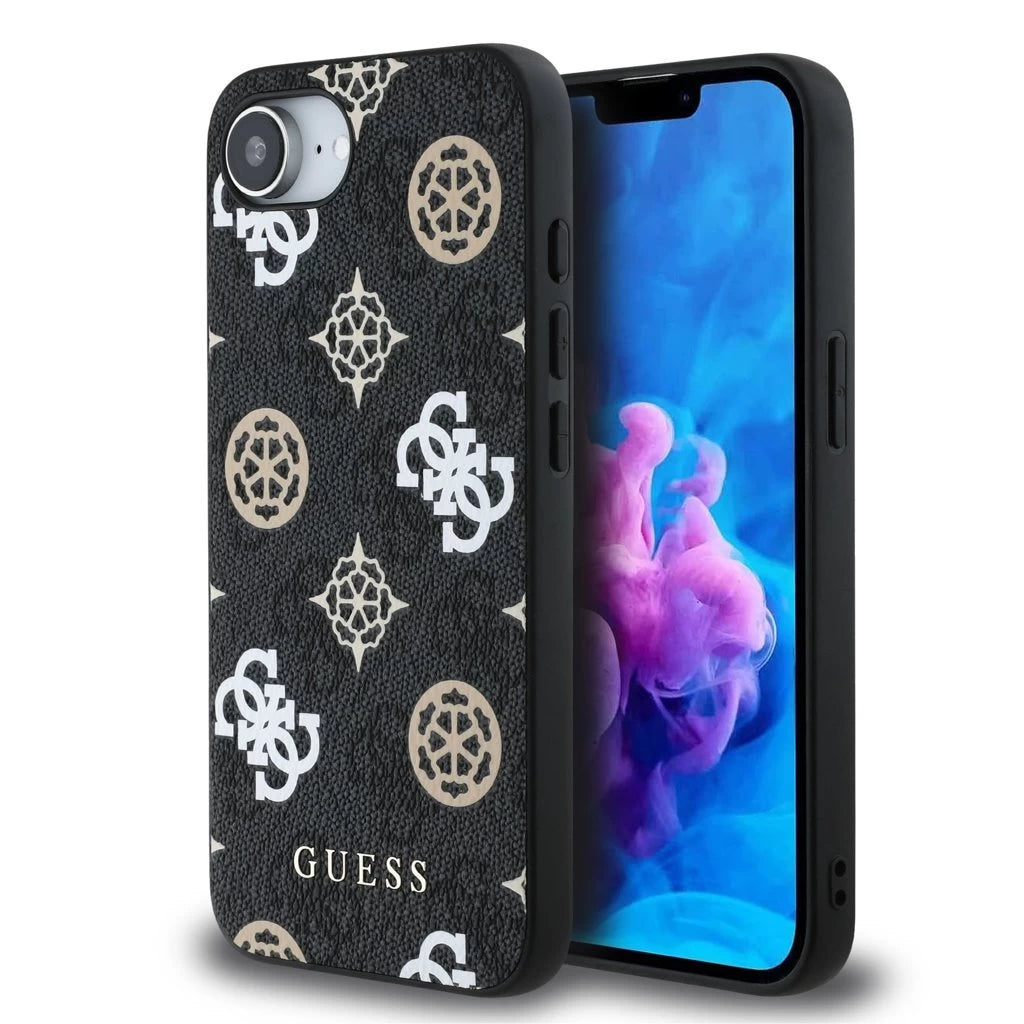 Guess PU 4G Peony MagSafe tok iPhone 16e készülékhez fekete -  iPhone 16e tok a Domshop kínálatából