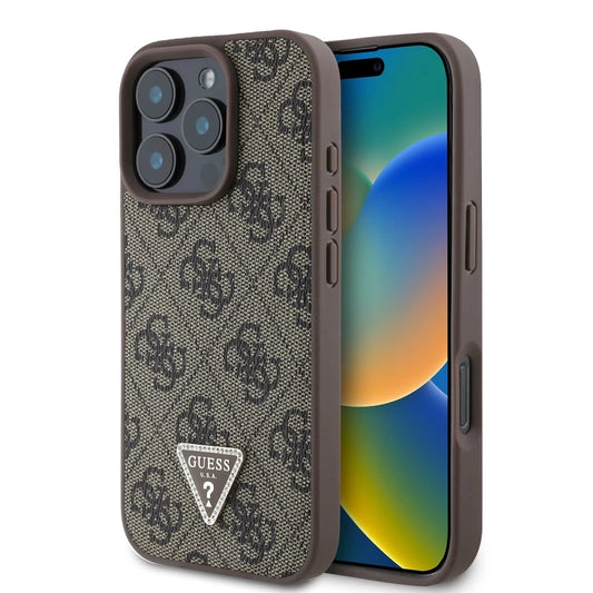 Guess PU 4G Strass Triangle Metal Logo tok iPhone 16 Pro készülékhez barna -  iPhone 16 Pro tok a Domshop kínálatából