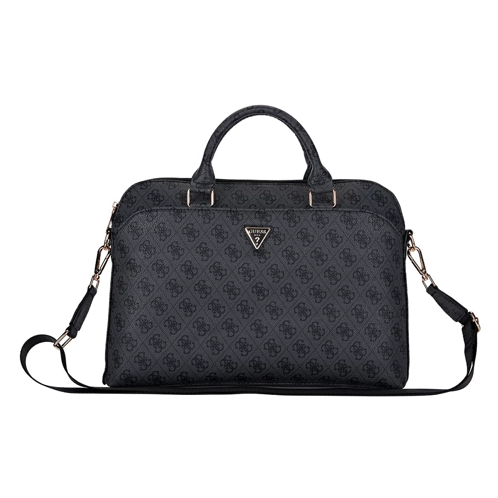 Guess PU 4G Triangle Logo laptop táska 13/14/15" fekete -  12-14" laptop táskák a Domshop kínálatából