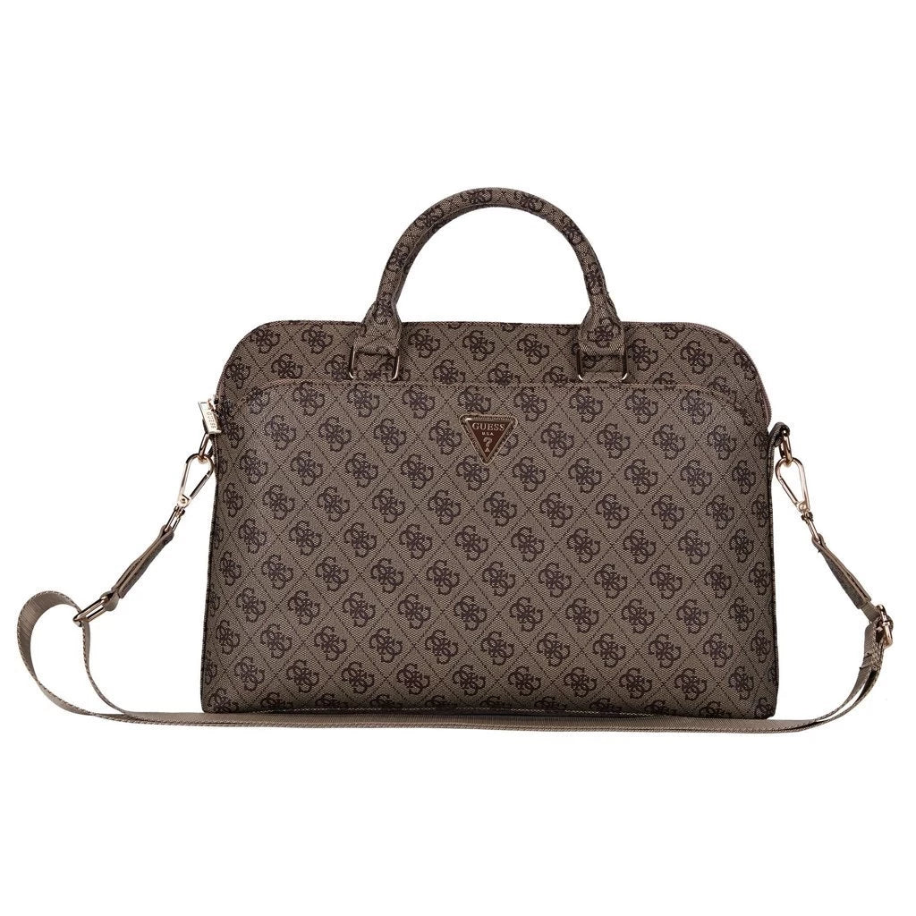 Guess PU 4G Triangle Logo laptop táska 13/14/15 hüvelyk barna -  12-14" laptop táskák a Domshop kínálatából