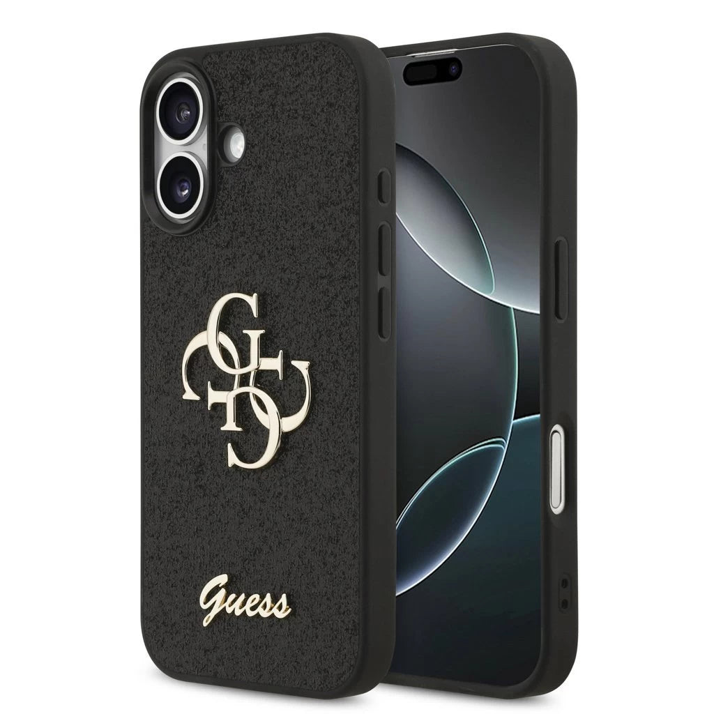 Guess PU Fixed Glitter 4G Metal Logo Tok iPhone 17 készülékhez fekete -  iPhone 17 tok a Domshop kínálatából