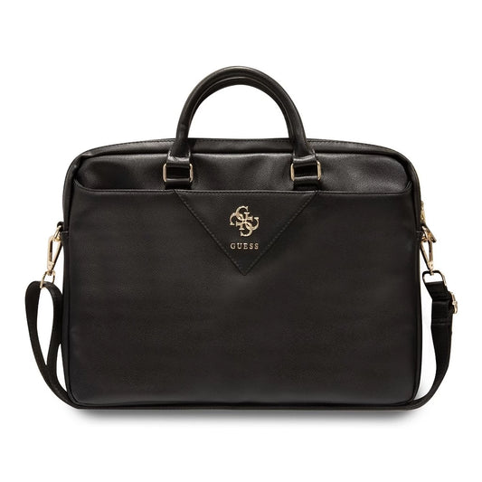 Guess PU Grained 4G Metal Logo laptop táska 15/16" fekete -  15-16" laptop táskák a Domshop kínálatából