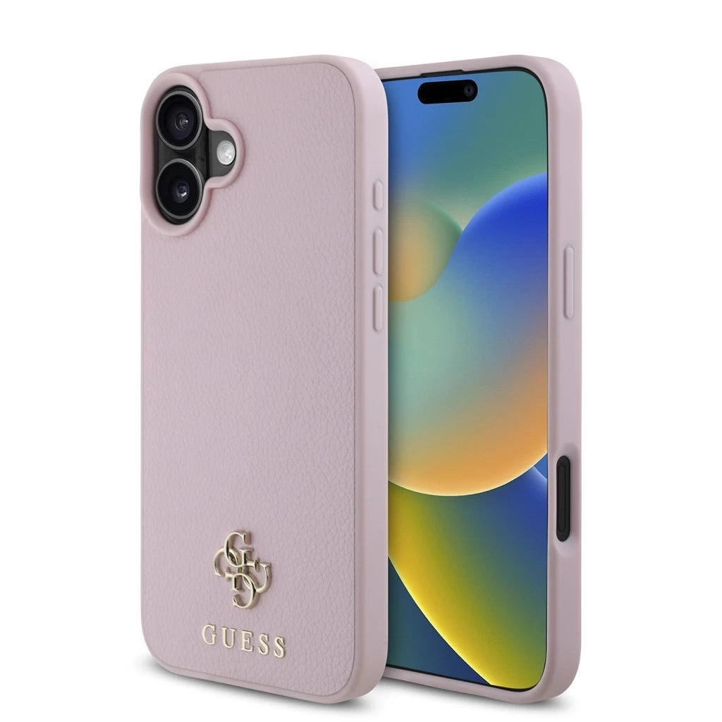 Guess PU Grained 4G Small Metal Logo MagSafe tok iPhone 16 készülékhez rózsaszín -  iPhone 16 tok a Domshop kínálatából