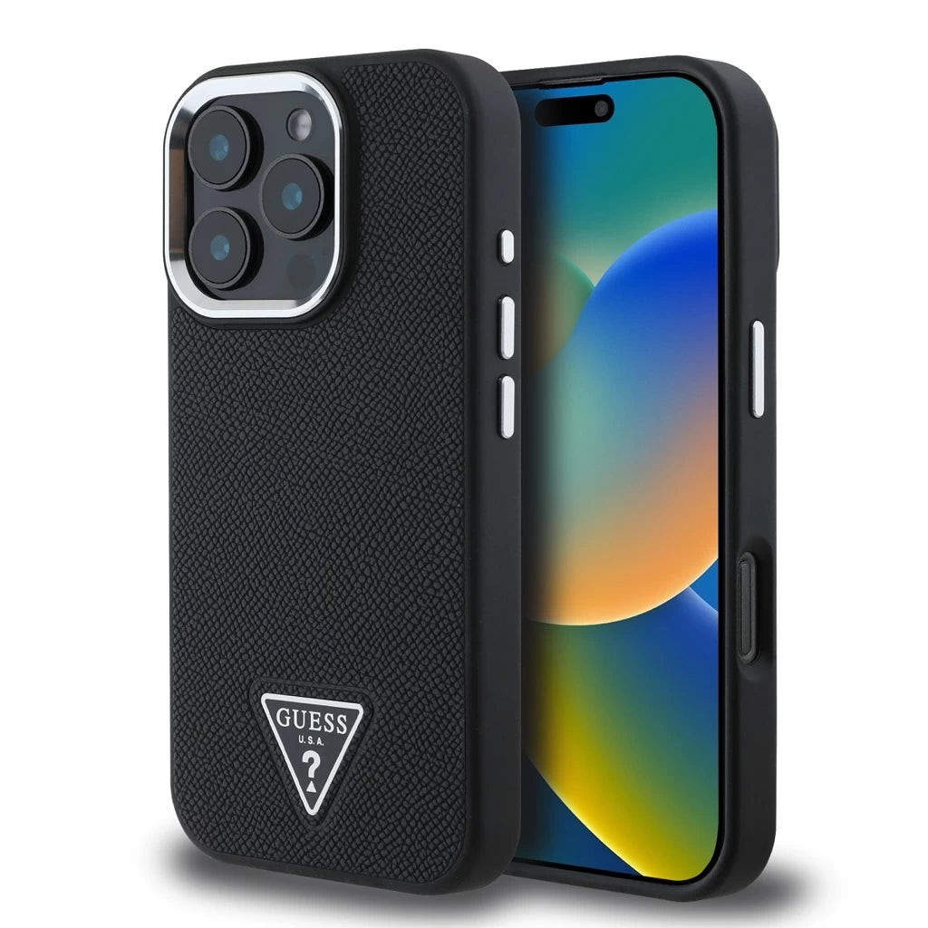 Guess PU Grained Triangle Logo tok iPhone 16 Pro Max készülékhez fekete -  iPhone 16 Pro Max tok a Domshop kínálatából