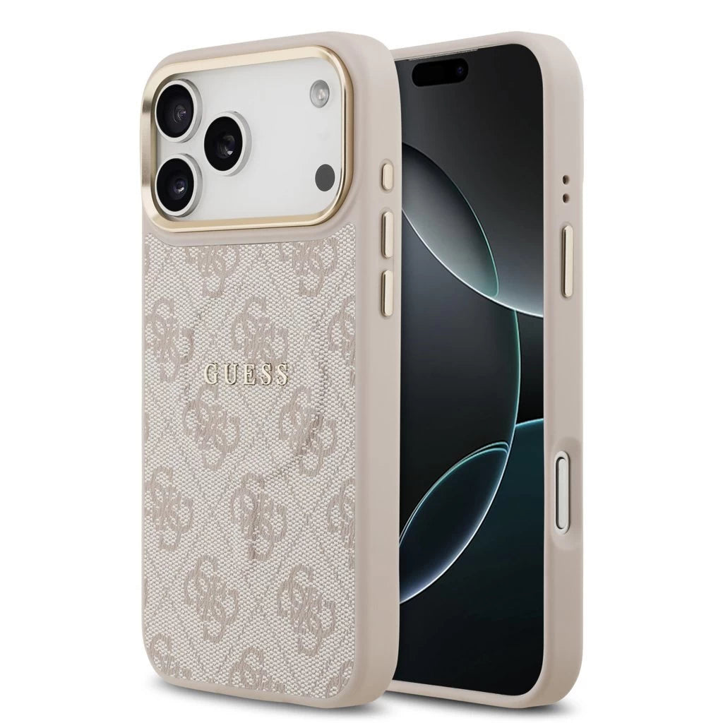 Guess PU Leather 4G Gold Frame MagSafe tok iPhone 17 Pro Max készülékhez rózsaszín -  iPhone 17 Pro Max tok a Domshop kínálatából