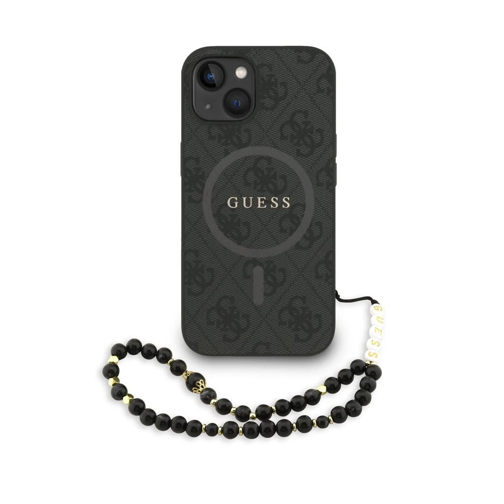 Guess PU Leather 4G Színes Gyűrűpántos MagSafe tok iPhone 13 készülékhez fekete -  iPhone 13/14 tok a Domshop kínálatából
