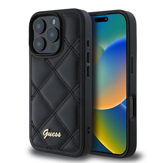 Guess PU Leather Párnázott Tok for iPhone 16 Pro készülékhez fekete -  iPhone 16 Pro tok a Domshop kínálatából
