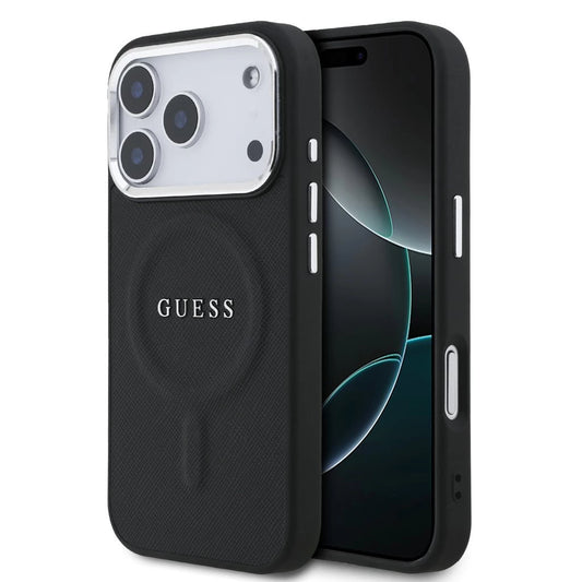 Guess PU Saffiano MagSafe hátsó tok iPhone 17 Pro készülékhez fekete -  iPhone 17 Pro tok a Domshop kínálatából
